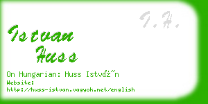 istvan huss business card